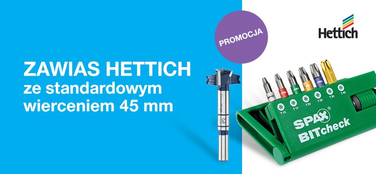 Promocja – zawiasy Hettich 45 mm Promocja – zawiasy Hettich 45 mm