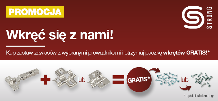Wkręć się z nami i otrzymaj paczkę wkrętów GRATIS! Wkręć się z nami i otrzymaj paczkę wkrętów GRATIS!