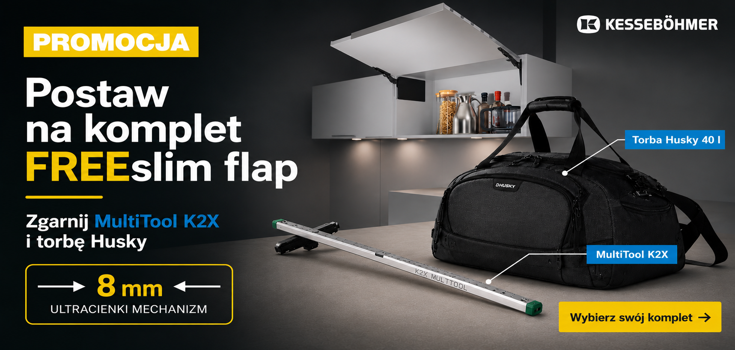 PROMOCJA Kesseböhmer FREEslim flap – kup komplet i zgarnij MultiTool K2X oraz torbę!