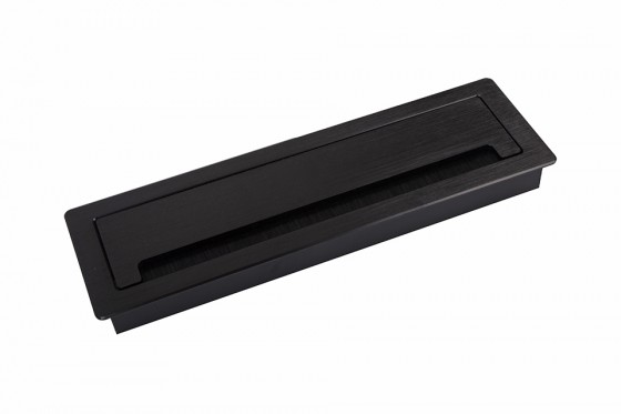 STRONG przepust kablowy z tłumieniem ALU 300x90x28, czarny szlifowany mat