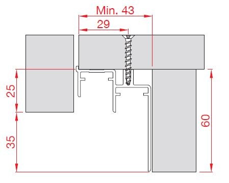 TERNO tor dolny 920/A 3m anodowany