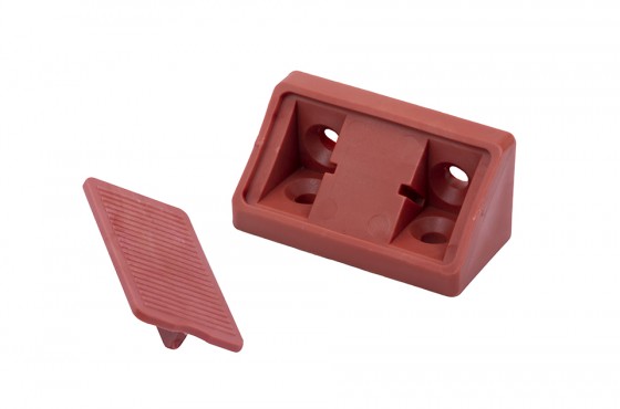 Kątownik  łączący podwójny 42mm, plastik, papryka tropik