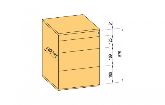 K-BBP kontener TipAer komplet 540 mm typ 4/wer. 9
