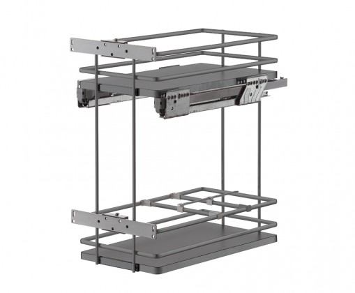 VIBO Galaxy kosz dwupoziomowy dolny 300mm antracyt P/L