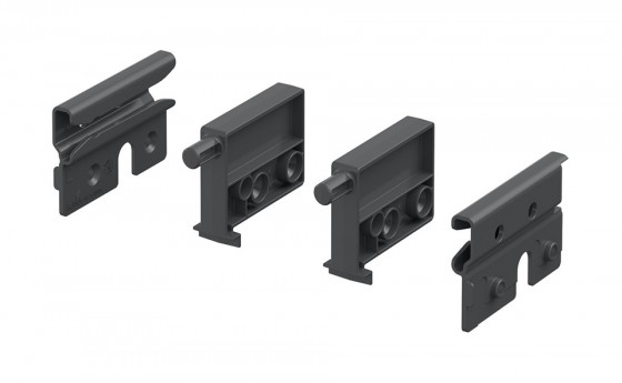 HETTICH 9257727 Aretacja do półki wysuwanej, antracyt