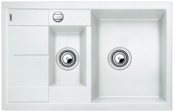 BLANCO 513468 zlewozmywak METRA 6 S Compact biały z korkiem SILGRANIT PuraDur BLANCO 513468 zlewozmywak METRA 6 S Compact biały z korkiem SILGRANIT PuraDur