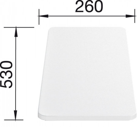 BLANCO 217611 deska do krojenia biala 530x260x17
