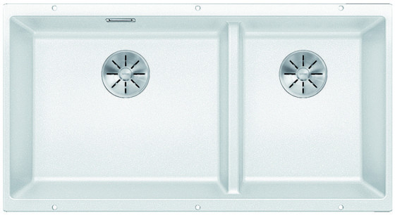 BLANCO 523588 zlewozmywak SUBLINE 480/320-U biały manualny SILGRANIT PuraDur