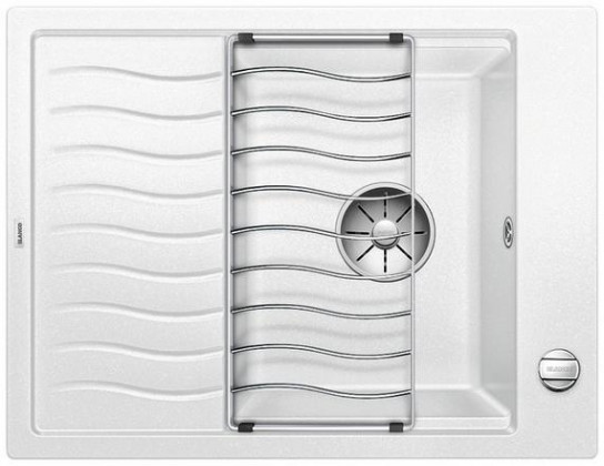 BLANCO 524818 Dřez ELON 45 S bílá SILGRANIT® PuraDur® s excentrem BLANCO 524818 Dřez ELON 45 S bílá SILGRANIT® PuraDur® s excentrem