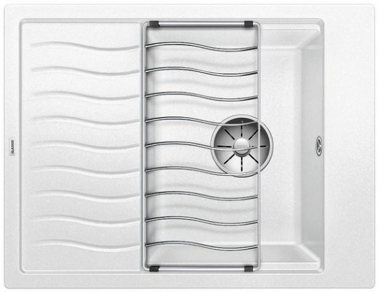 BLANCO 524828 Dřez ELON 45 S bílá SILGRANIT® PuraDur® bez excentru BLANCO 524828 Dřez ELON 45 S bílá SILGRANIT® PuraDur® bez excentru