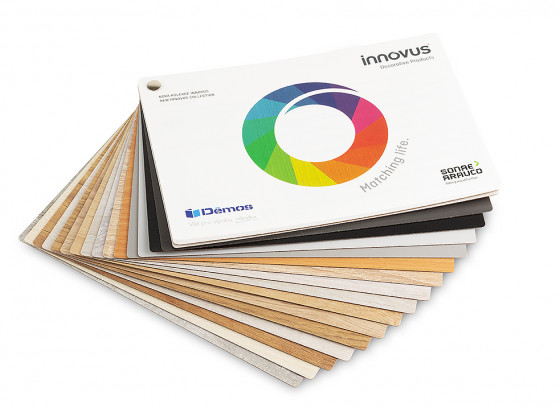 INNOVUS vzorník DTDL skladová kolekce Démos 2021-23 - vějíř A5
