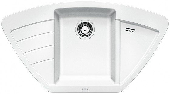 BLANCO 514758 Dřez Zia 9 E bílá SILGRANIT® PuraDur® bez excentru