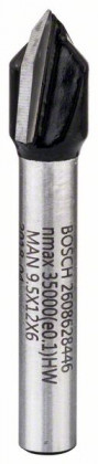BOSCH 2608628446 Drážkovací fréza tvaru V/6 mm/D1 9,5 mm/L 12,35 mm/G 45 mm/90° BOSCH 2608628446 Drážkovací fréza tvaru V/6 mm/D1 9,5 mm/L 12,35 mm/G 45 mm/90°