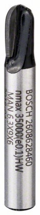 BOSCH 2608628460 Žlábkovací fréza, 6 mm, R1 3,2 mm, D 6,35 mm, L 9,1 mm, G 40 mm BOSCH 2608628460 Žlábkovací fréza, 6 mm, R1 3,2 mm, D 6,35 mm, L 9,1 mm, G 40 mm
