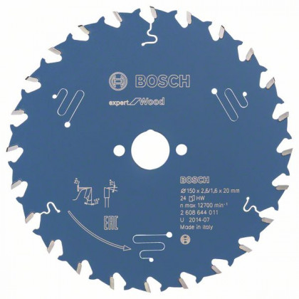 BOSCH 2608644011 Pilový kotouč Expert for Wood 150 x 20 x 2,6 mm, 24 BOSCH 2608644011 Pilový kotouč Expert for Wood 150 x 20 x 2,6 mm, 24