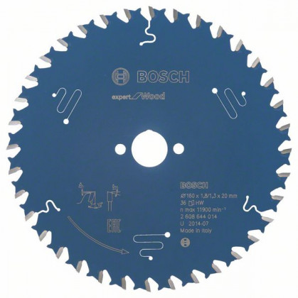BOSCH 2608644014 Pilový kotouč Expert for Wood 160 x 20 x 1,8 mm, 36 BOSCH 2608644014 Pilový kotouč Expert for Wood 160 x 20 x 1,8 mm, 36
