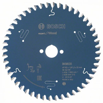 BOSCH 2608644015 Pilový kotouč Expert for Wood 160 x 20 x 1,8 mm, 48 BOSCH 2608644015 Pilový kotouč Expert for Wood 160 x 20 x 1,8 mm, 48