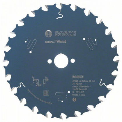 BOSCH 2608644022 Pilový kotouč Expert for Wood 165 x 20 x 2,6 mm, 24 BOSCH 2608644022 Pilový kotouč Expert for Wood 165 x 20 x 2,6 mm, 24
