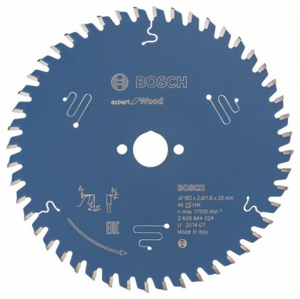 BOSCH 2608644024 Pilový kotouč Expert for Wood 165 x 20 x 2,6 mm, 48 BOSCH 2608644024 Pilový kotouč Expert for Wood 165 x 20 x 2,6 mm, 48