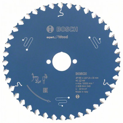 BOSCH 2608644048 Pilový kotouč Expert for Wood 190 x 30 x 2,6 mm, 40 BOSCH 2608644048 Pilový kotouč Expert for Wood 190 x 30 x 2,6 mm, 40