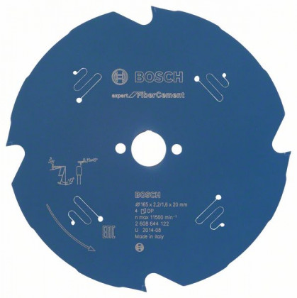 BOSCH 2608644122 Pilový kotouč Expert for Fibre Cement 165 x 20 x 2,2 mm, 4 BOSCH 2608644122 Pilový kotouč Expert for Fibre Cement 165 x 20 x 2,2 mm, 4