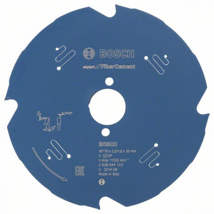 BOSCH 2608644123 Pilový kotouč Expert for Fibre Cement 170 x 30 x 2,2 mm, 4 BOSCH 2608644123 Pilový kotouč Expert for Fibre Cement 170 x 30 x 2,2 mm, 4