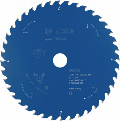 BOSCH 2608644525 Pilový kotouč Expert for Wood pro AKU pily 254×2,1/1,6×30mm, 40 BOSCH 2608644525 Pilový kotouč Expert for Wood pro AKU pily 254×2,1/1,6×30mm, 40