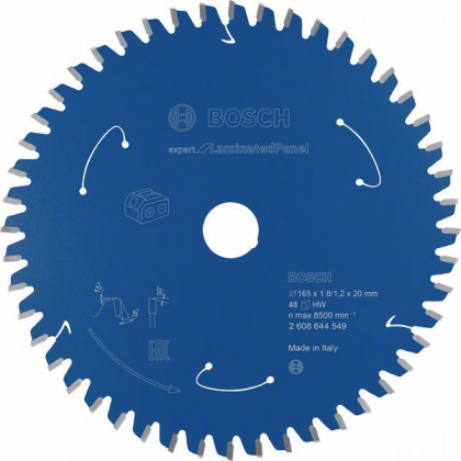 BOSCH 2608644549 Pilový kotouč Expert for LaminatedPanel - AKU 165×1,8×20mm, 48 BOSCH 2608644549 Pilový kotouč Expert for LaminatedPanel - AKU 165×1,8×20mm, 48