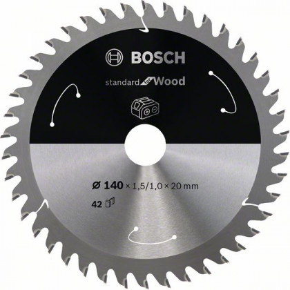BOSCH 2608837672 Pilový kotouč Standard for Wood pro AKU pily 140×1,5×20mm, 42 BOSCH 2608837672 Pilový kotouč Standard for Wood pro AKU pily 140×1,5×20mm, 42
