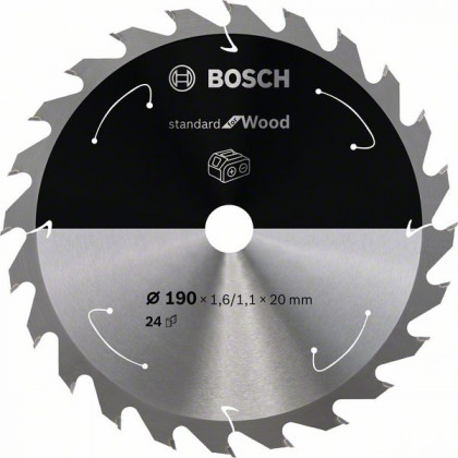BOSCH 2608837704 Pilový kotouč Standard for Wood pro AKU pily 190×1,6×20mm, 24 BOSCH 2608837704 Pilový kotouč Standard for Wood pro AKU pily 190×1,6×20mm, 24