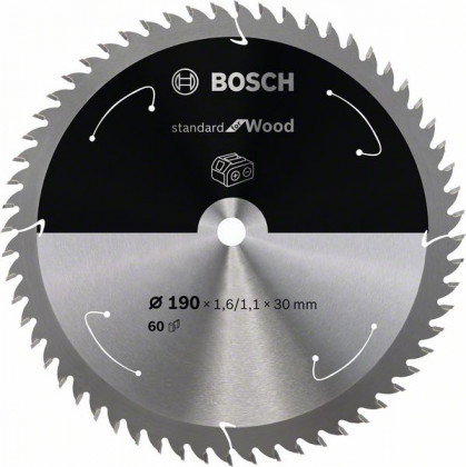 BOSCH 2608837711 Pilový kotouč Standard for Wood pro AKU pily 190×1,6×30mm, 60 BOSCH 2608837711 Pilový kotouč Standard for Wood pro AKU pily 190×1,6×30mm, 60
