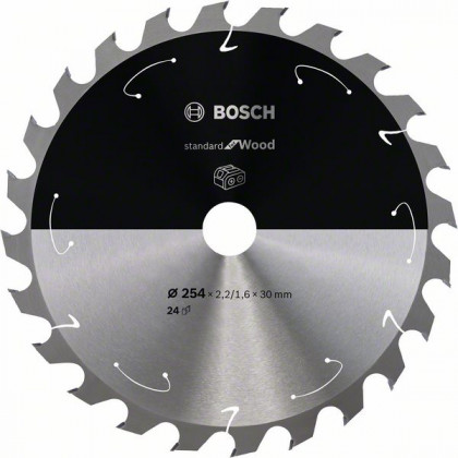BOSCH 2608837733 Pilový kotouč Standard for Wood pro AKU pily 254×2,2×30mm, 24 BOSCH 2608837733 Pilový kotouč Standard for Wood pro AKU pily 254×2,2×30mm, 24