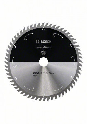 BOSCH 2608837736 Pilový kotouč Standard for Wood pro AKU pily 254×2,2×30mm, 60 BOSCH 2608837736 Pilový kotouč Standard for Wood pro AKU pily 254×2,2×30mm, 60