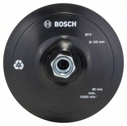 BOSCH 2609256272 Pryžová brusná deska pro úhlové brusky, suchý zip, 125 mm BOSCH 2609256272 Pryžová brusná deska pro úhlové brusky, suchý zip, 125 mm