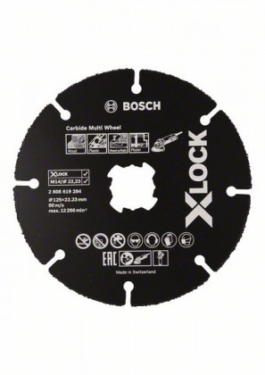 BOSCH 2608901193 X-LOCK víceúčelový řezný kotouč Carbide Multi Wheel, 125 mm BOSCH 2608901193 X-LOCK víceúčelový řezný kotouč Carbide Multi Wheel, 125 mm