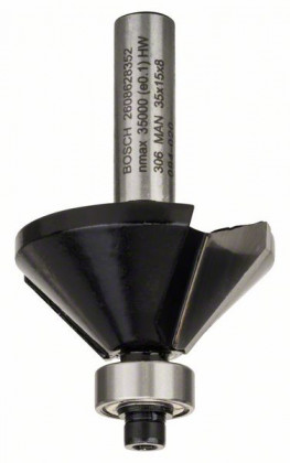 BOSCH 2608628352 Frez do fazowania, 8 mm, B 11 mm, L 14,7 mm, G 56 mm, 45° BOSCH 2608628352 Frez do fazowania, 8 mm, B 11 mm, L 14,7 mm, G 56 mm, 45°