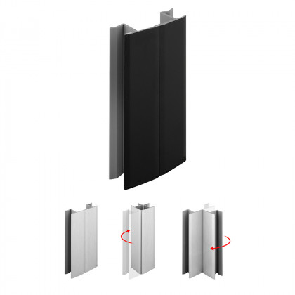 SCILM elastyczne złącze 120 mm, czarna połysk SCILM elastyczne złącze 120 mm, czarna połysk
