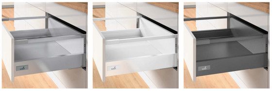K-HETTICH Atira szuflada 176, 350mm/50kg, relingi, antracyt, PTO