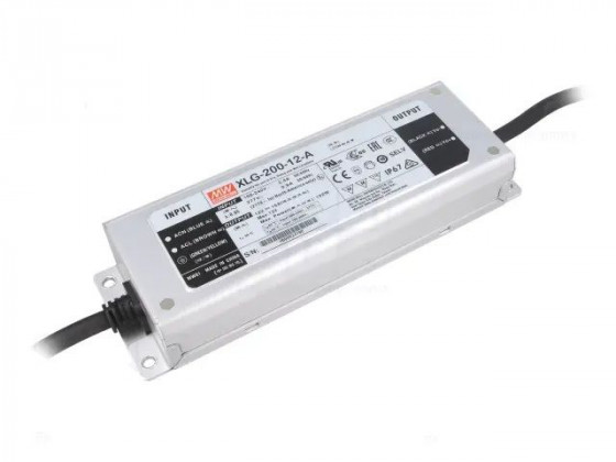 Zasilacz MEAN WELL XLG-200-12-A, 12V, 200W, IP67 Zasilacz MEAN WELL XLG-200-12-A, 12V, 200W, IP67