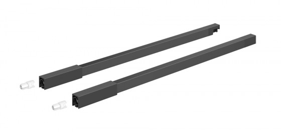 K-HETTICH Innotech Atira, reling wzdłużny 300, antracytowy, kołek