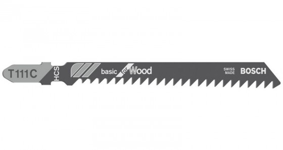BOSCH 2608630808 Brzeszczot do piły szablastej T 111 C Basic for Wood, 3 szt.