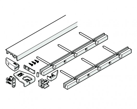 HAWA-24004 Folding Concepta 25 profil dolny  1300mm srebrny