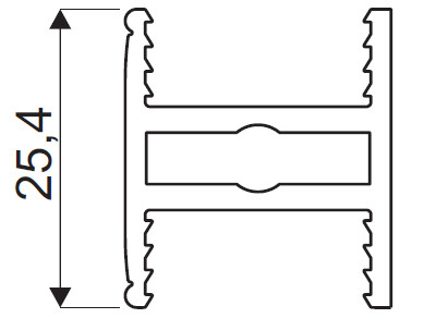 SEVROLL 05926 GM 18 listwa łącząca H25 3m czarny mat
