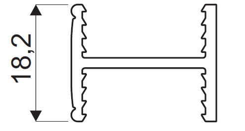 SEVROLL 05805 GM 18 listwa łącząca H18 3m jasny brąz