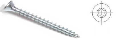 StrongFix Wkręt TX 3x35 z łbem stożkowym ocynk biały T10