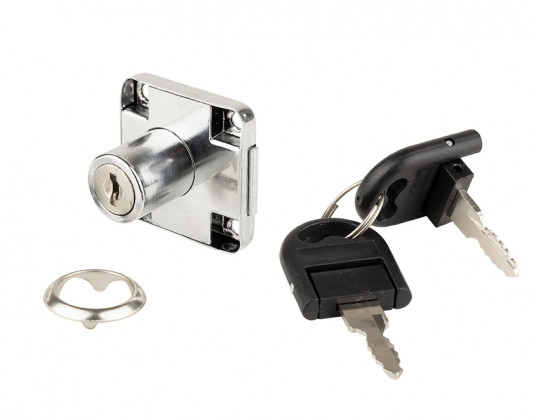 StrongLocks zamek do szuflady chrom - 2x klucz łamany, różne kombinacje