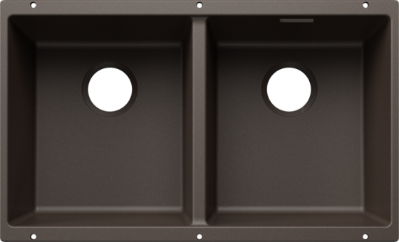 BLANCO 527832 Zlew Subline 350/350-U bez zestawu odpływ. Silgranit kawowy