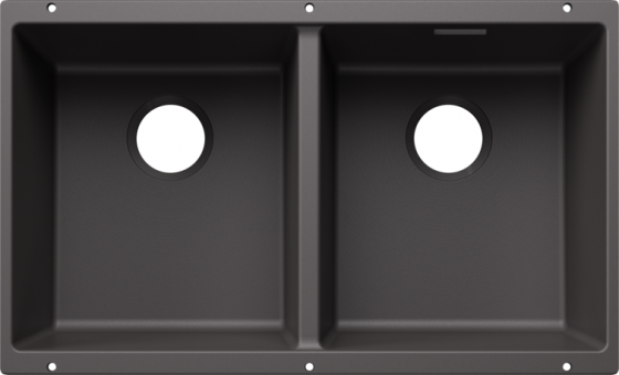 BLANCO 527830 Zlew Subline 350/350-U bez zestawu odpływ. Silgranit szara skała