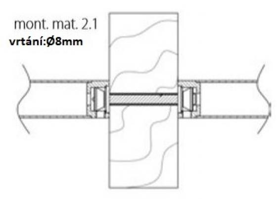 TWIN Pochwyt MAT. MONT. 2.1  – montaż dwustronny TS 40-55mm