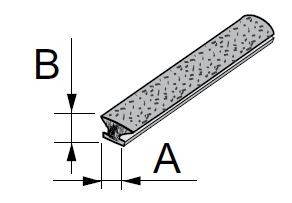 SEVROLL 20287-SV szczotka odbojowa bez kleju 4,8x4mm biała